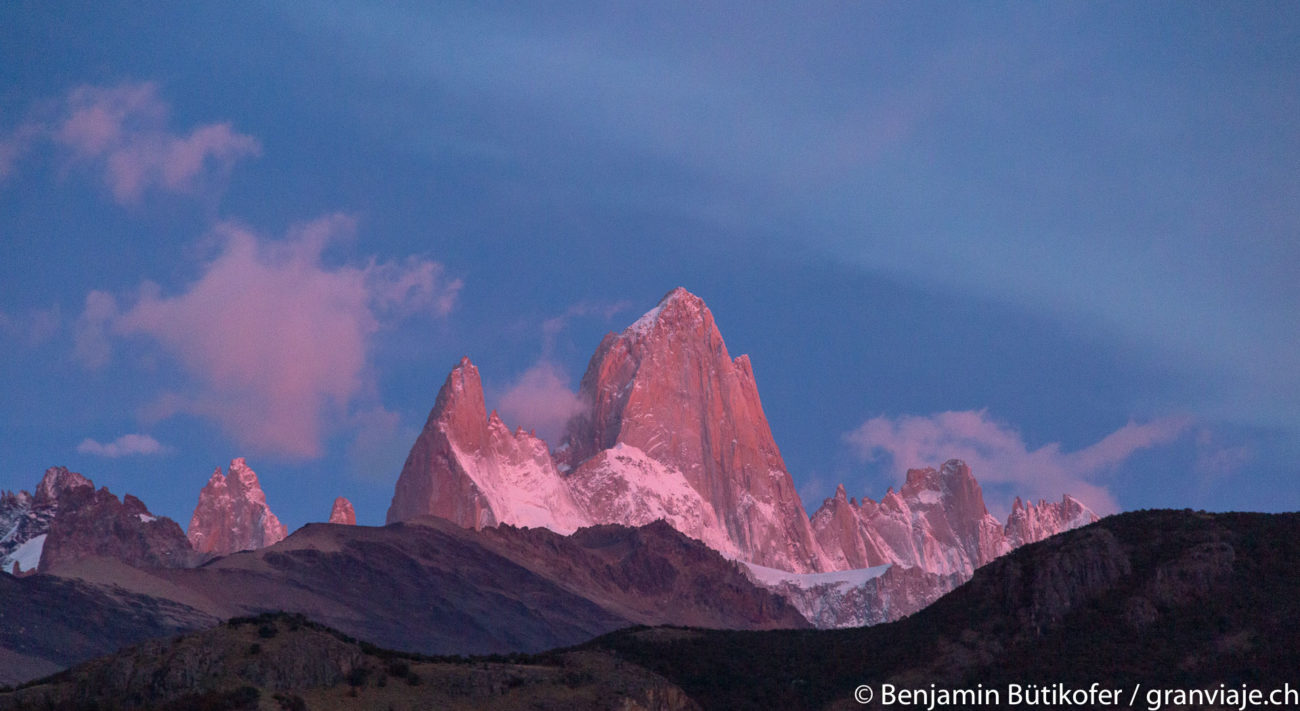 Mt. Fitz Roy at sunrise.